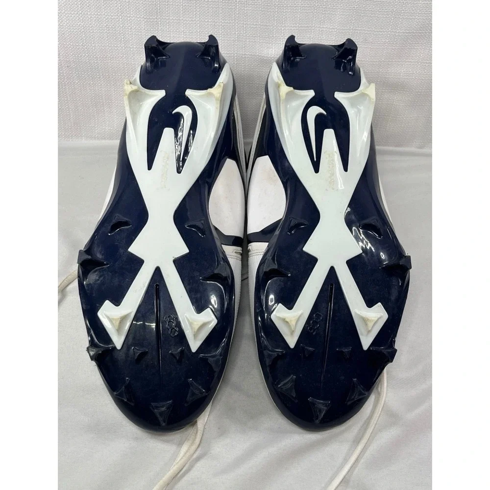 Nike Alpha Menace Pro 3 White College Navy Football Cleats CT6649-108 Mens 10